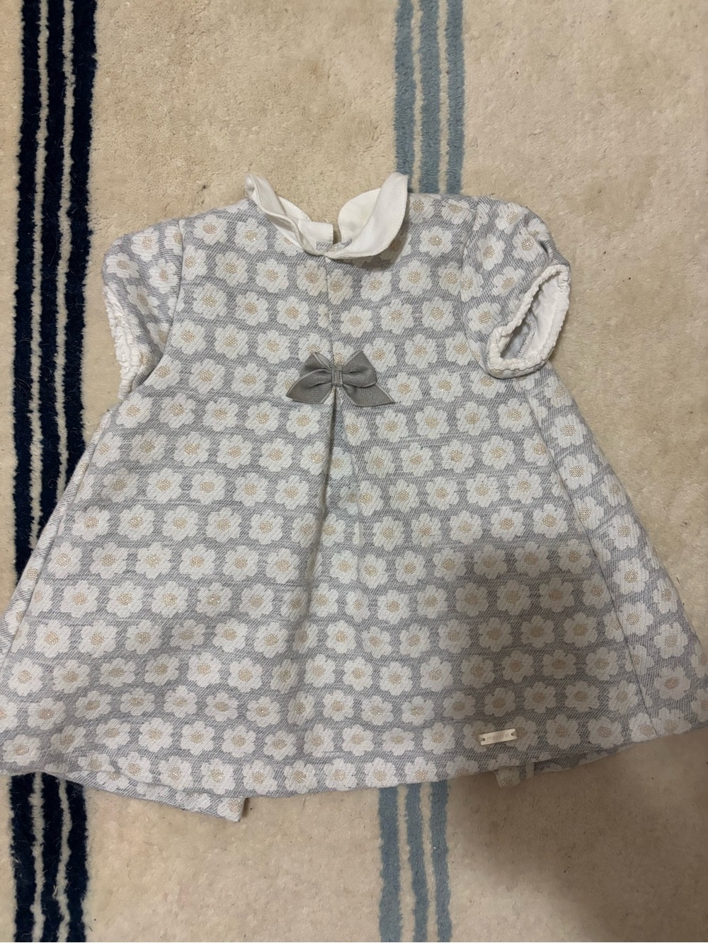 Mayoral Floral Baby Dress with Bow